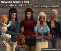 Back with more hair after learning a bunch of stuff. This one is Newsea Yesenia YU143f, for PF-EF. The AF mesh is originally by Newsea and age-converted by Trapping but I made some mesh edits (see...