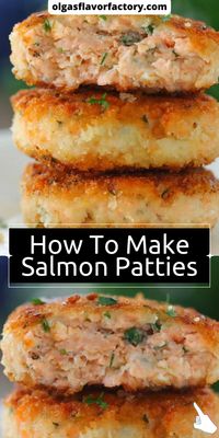 These salmon patties made with fresh salmon, which makes them really juicy. With a crisp breaded exterior, they are crunchy on the outside and really delicious on the inside, since they have onions, parsley, mustard, lemon and hot sauce to make them bursting with flavor in each bite.