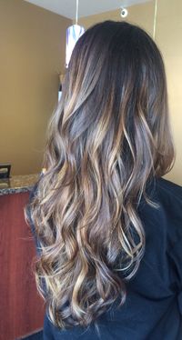 Balayage look for natural brunettes