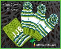 FREE Crochet Pattern - Golf Club Covers and Towel