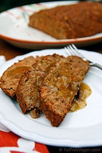 This is not your mama's meatloaf.  This is not even your mama's seitan loaf, tofu turkey, or nut roast.  It doesn't taste like meat.  It doesn't even pre