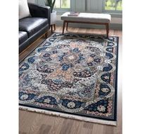 Navy Blue 8' x 10' Nain Design Rug