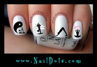 Yoga nail decals