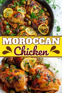 Moroccan chicken is an authentic dish the entire family will enjoy! It's savory, spicy, and so full of flavor, plus, it's an easy, one-pot meal.