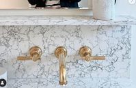 wall-mounted faucet w/ ledge for powder