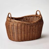 Handcrafted Vintage French Basket Oval Shape Woven Design Open Top Double Handles Decorative Use Only Description This Large Oval Vintage French Basket From Threshold Designed With Studio Mcgee Will Make A Beautiful Addition To Your Home. Elegantly Woven With Rattan, This Handcrafted Basket Features An Oval Shape With A Curved Top And A Flat Bottom For A Standout Look. The Open Top Allows You To Stash Away Throw Pillows, Blankets And Other Items, And It's Designed With Two Side Handles For Easy