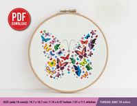 Butterfly Silhouette Cross stitch pattern | Embroidery Pattern | Instant Download | Embroidery Designs Cross stitch is easy to learn and simple to create so it makes it a very relaxing craft that anyone can do! Just like adult coloring books and paint by number, cross stitch helps you to focus on a simple task to take your mind off of every day stress.  When finished you can turn your cross stitch into wall art, a small pillow or pouch or give it to someone as a gift! The pattern comes as a PDF