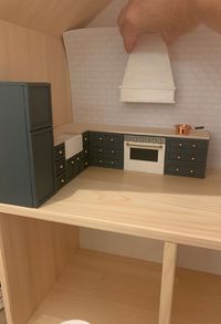 DIY Dollhouse Kitchen - How We Made our Cabinets for Our IKEA Dollhouse - Dear Lillie Studio