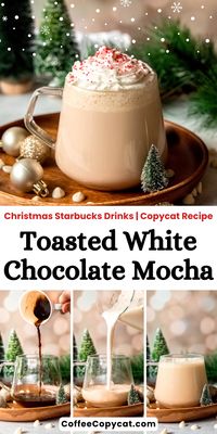 Indulge in the rich and creamy flavors of my Starbucks-inspired toasted white chocolate mocha. This delicious Christmas Starbucks drink is delightfully sweet, rich with caramel undertones, and undeniably cozy — perfect for warming up on a blustery day. With just four simple ingredients, this Christmassy Mocha will be ready in no time! #strabuckschristmasdrink #Mocha