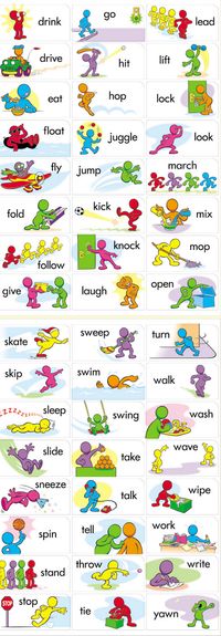 Action verbs for games.