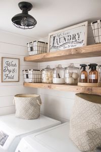 Pretty Organization in the Laundry Room | Simply Beautiful By Angela