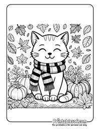 51 Fall Coloring Pages - Free PDF Download - Printablesof