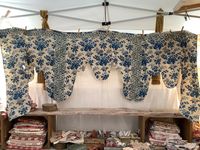 Antique French Valance Stunning Block Printed Blue 19th Century. 95 - Etsy Canada