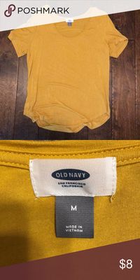 Old Navy | Tee •Size Medium •lightly worn - no signs of wear, tears or stains  •mustard yellow •smoke-free home  •Bundle 3 items and save 15%! Old Navy Tops Tees - Short Sleeve