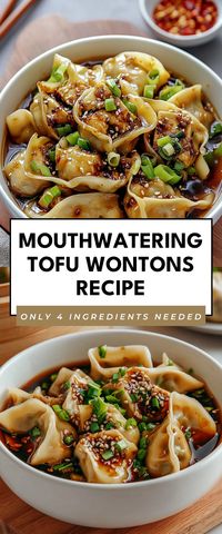 These Delicious Tofu Wontons are a fantastic way to impress your friends! They're flavorful, easy to make, and perfect for a cozy night in or as a fun appetizer for your next gathering.