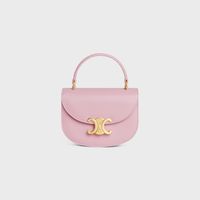 Mini besace triomphe in SHINY CALFSKIN - Light Pink | CELINE