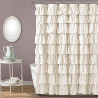 This curtain will immediately enhance the look of the master bathroom or guest bathroom. The ruffle detail adds a feminine touch as well as eye-catching texture to instantly improve the look of your space. This Ruffle Shower Curtain is perfect for those who love shabby chic style and fancy, frilly home decor. It’s simple yet feminine design creates a soothing atmosphere, ideal for relaxing at the end of a long day of work. Along with the design, the fabric is soft and lovely and will make your b