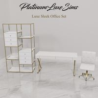 Luxe Sleek Office Set | PlatinumLuxeSims on Patreon