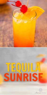 Learn how to make a Tequila Sunrise! It's an easy spring drink. Not only is this tequila mixed drink pretty and refreshing, but it also packs a punch. You'll want to triple or quadruple this spring cocktail recipe in a pitcher to serve at a party!