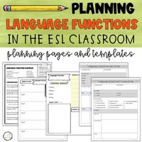 Language Functions Planning Pages and Templates - ESL Lesson Plans