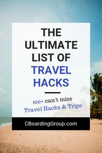 The Pros teach you how to travel hack like them with over 100 can't miss travel hacks and travel tips. The ultimate list of Travel Hacks is a must read for any serious traveler - be it for business or pleasure.  #TravelHacks #TravelTips #PackingTips #AirportTips #Traveling #Travel