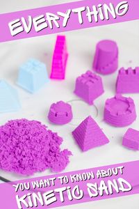 Everything you want to know about Kinetic Sand... Find out what's the best Kinetic Sand and even how you can make your own! #ad #kineticsand #playsand #diysand #diykineticsand #howtomakekineticsand #sensory #sensorytoys #sensoryactivities #kidsactivities #craftsforkids