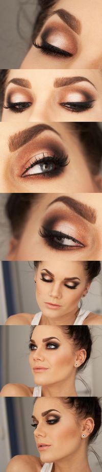 Smokey eye perfection - black and gold