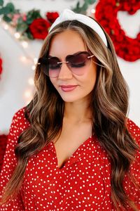 Express Your Style With These Adorable, Gold, Black, & Rose, Heart-Shaped Sunnies! $15, FAST AND FREE US SHIPPING!