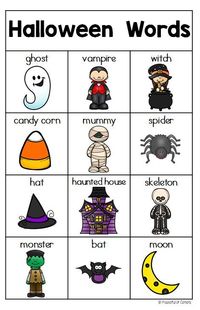 Halloween Writing Center for Kindergarten and First Grade