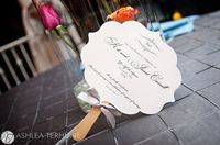 Wedding Accessories | Fan Program with Silver Ribbon