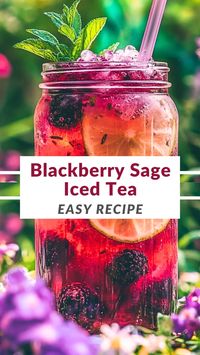 Quench your thirst with this refreshing Blackberry Sage Iced Tea! This easy-to-make herbal tea recipe combines sweet blackberries with aromatic sage for a cooling summer beverage that’s both unique and delicious. Perfect for backyard gatherings or a solo treat!