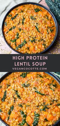 High Protein Lentil Soup