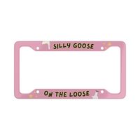 Silly Goose on the Loose Pink License Plate Frame - Etsy