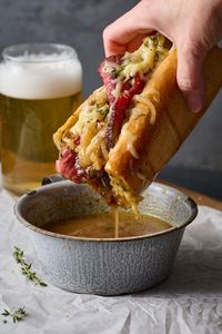 French Onion French Dip Sandwiches - Baker by Nature