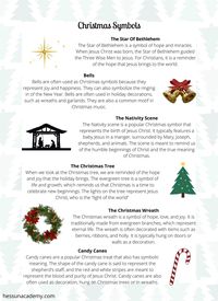 Use this free symbols of Christmas unit study and lesson plan to enhance your educational holiday activities. Christmas Symbols: What They Mean and How to Use Them Learn about the different symbols of Christmas and how to use them in your holiday celebrations. This free unit study and lesson plan is perfect for elementary students. Includes a printable Christmas Symbols poster and lesson plan. This is a great way to teach your children about the origins of Christmas traditions.