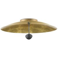 Pinders Gold Flush Mount - Contemporary Gold Leaf/French Black