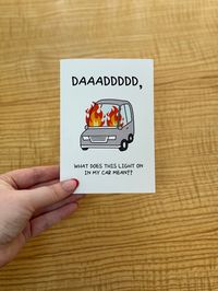 Father's Day card - Dad - Birthday Card - Car trouble