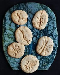 Fossil Cookies. Use plastic insects for making the imprints.