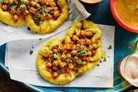 This Chickpea Doubles recipe by Kwame Onwuachi gets its flavor from habanero chiles, tamarind, and turmeric. Get the recipe from Food & Wine