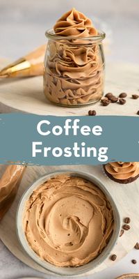 This homemade coffee frosting is incredibly smooth and creamy. It tastes distinctly of coffee, but the flavor is well-balanced and not too strong. Pair this frosting with your favorite cakes, cupcakes, cookies, and more!