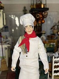 Marcia Backstrom Chef Doll, Vintage Artisan Dollhouse Miniature, 1/12 Scale  | eBay