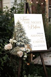 Christmas Rehearsal Dinner Sign, Twas the Night Before Wedding Sign, Wedding Rehearsal Dinner Welcome Sign, Christmas Wedding Welcome Sign - Etsy