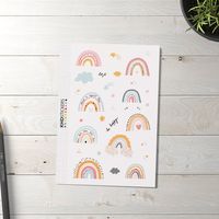 Pastel Rainbow Planner Stickers Repositionable Matte Vinyl | Etsy