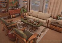 Sims 4 | Retro house in Oasis Springs 🌴🦕Living room