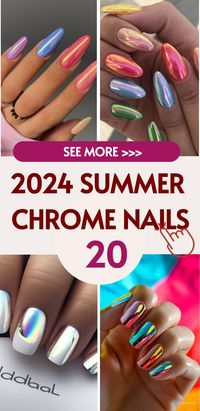 Discover the allure of futuristic elegance with our 2024 Summer Chrome Nails collection. Step into the future of nail trends by indulging in mesmerizing chrome designs. Our skilled technicians will adorn your nails with mirror-like finishes in captivating metallic hues like silver, rose gold, and holographic shades. Embrace a touch of sophistication and add a bold, fashion-forward statement to your summer look with our chrome nails. Reflect your unique style through these futuristic manicures an