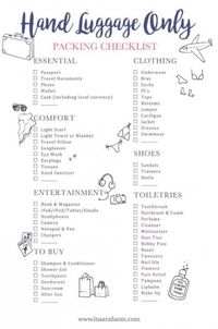 51+ Best ideas for travel checklist printable adventure #travel