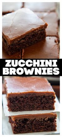 These Zucchini Brownies are rich, chocolaty, and topped off with the more incredible frosting.