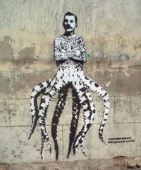 Street Art by Cabaio Stencil, Buenos Aires.