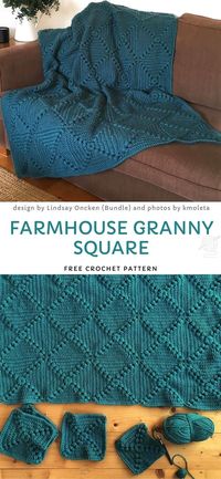 Farmhouse Granny Square Free Crochet Pattern_1