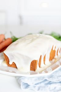 Carrot Bread is basically like the best carrot cake, but in convenient bread form. Easy to slice, serve, and most importantly, enjoy, this Carrot Cake Loaf is covered in a delicious cream cheese glaze for the perfect cake to frosting ratio!